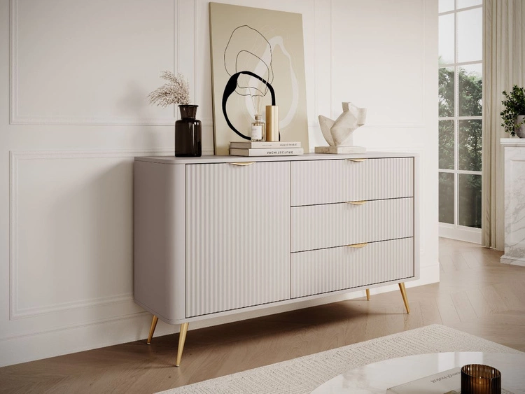 Komoda z drzwiami i szufladami Latina Beżowa