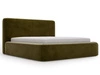 Łóżko tapicerowane z pojemnikiem i stelażem 140x200 Amaro Zielone