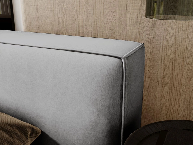 Łóżko tapicerowane z pojemnikiem i stelażem 120x200 Mali Szare