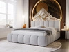 Łóżko tapicerowane z pojemnikiem i stelażem 180x200 Cloud jasnoszare