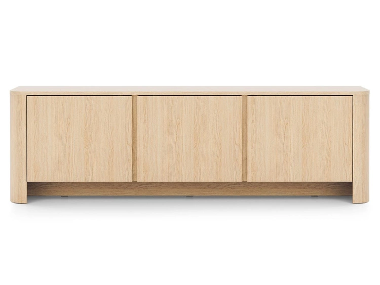 Zestaw mebli do salonu ze złotą listwą dekoracyjną Brillo Dąb Vicenza