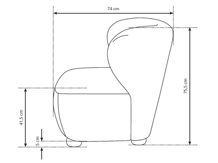 Fotel do salonu Silenzio Pomarańczowy