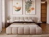 Łóżko tapicerowane z pojemnikiem na pościel 180x200 Doria Beżowe