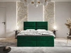 Łóżko kontynentalne z pojemnikiem na pościel 160x200 Hera Zielone