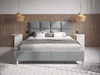 Łóżko tapicerowane ze stelażem 140x200 Luxe Jasny Szary