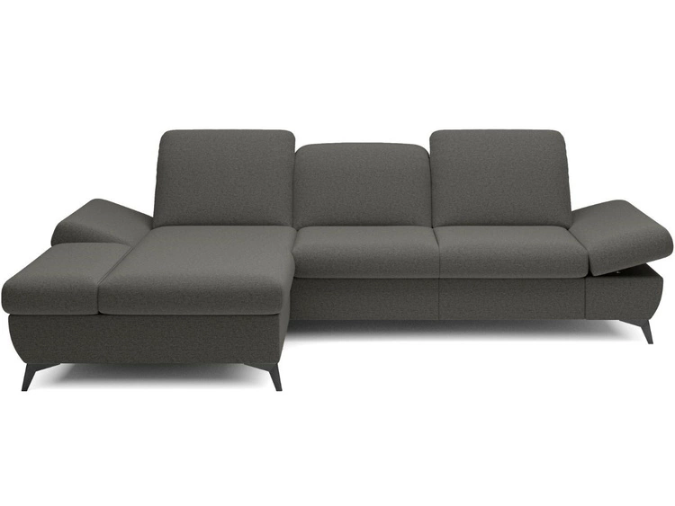 Narożnik L Lewy z funkcją spania i pojemnikiem Hannover Ciemnoszary