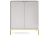 Komoda z drzwiami Amber Szara na złotych nogach