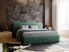 Łóżko tapicerowane z pojemnikiem i stelażem 120x200 cm Monza Zielone