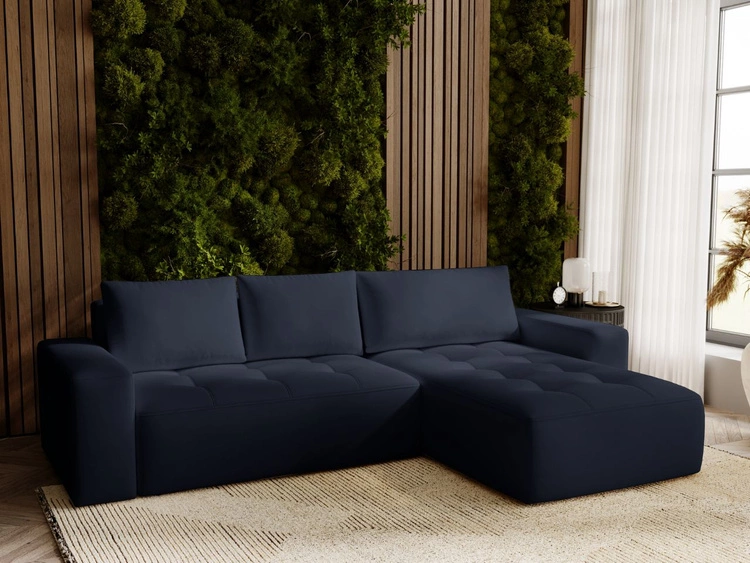 Narożnik L Prawy z funkcją spania i pojemnikiem Portland Antracyt