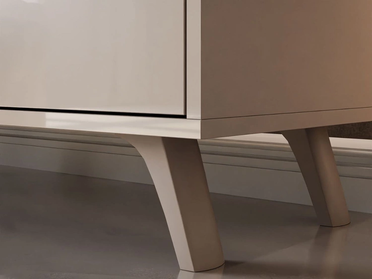 Szafka RTV pod telewizor z drzwiczkami na kaszmirowych nóżkach Vivance Kaszmir połysk