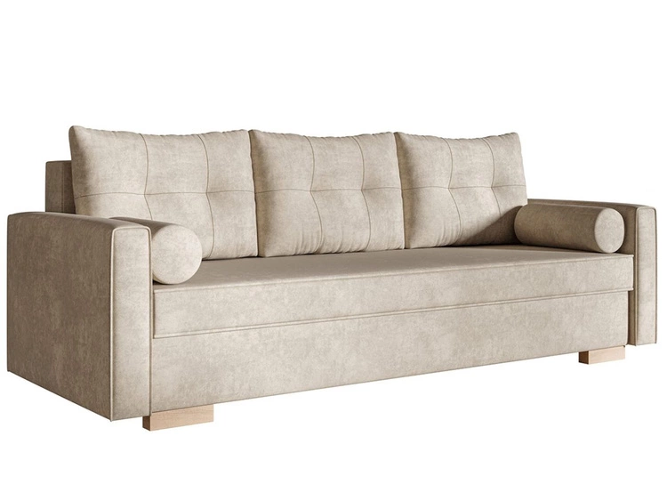 Kanapa z funkcją spania i pojemnikiem na pościel Pori beżowa