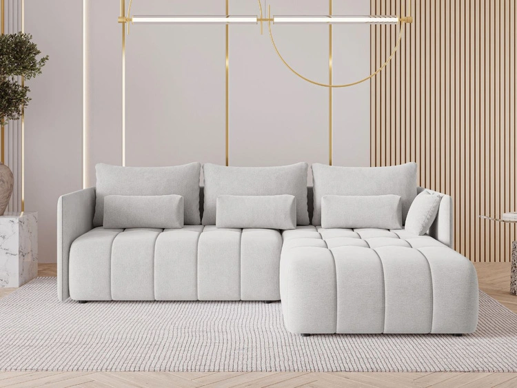 Narożnik L uniwersalny z funkcją spania i pojemnikiem Ardi Szary