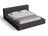 Łóżko tapicerowane z pojemnikiem i stelażem 180x200 Mali Czarne
