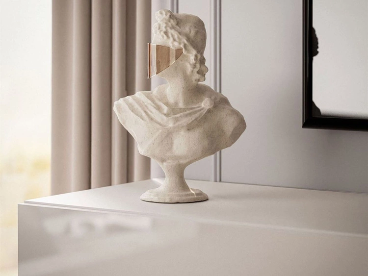 Szafka RTV wisząca 270 cm do salonu z oświetleniem LED Aurelie Kaszmir połysk