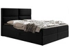 Łóżko kontynentalne z pojemnikiem na pościel 160x200 Hera Czarne