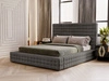 Łóżko tapicerowane z pojemnikiem i stelażem 160x200 Barbados Ciemnoszare