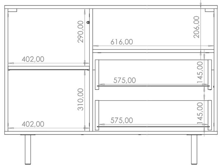 Komoda z drzwiami i szufladami Ankara Beżowa