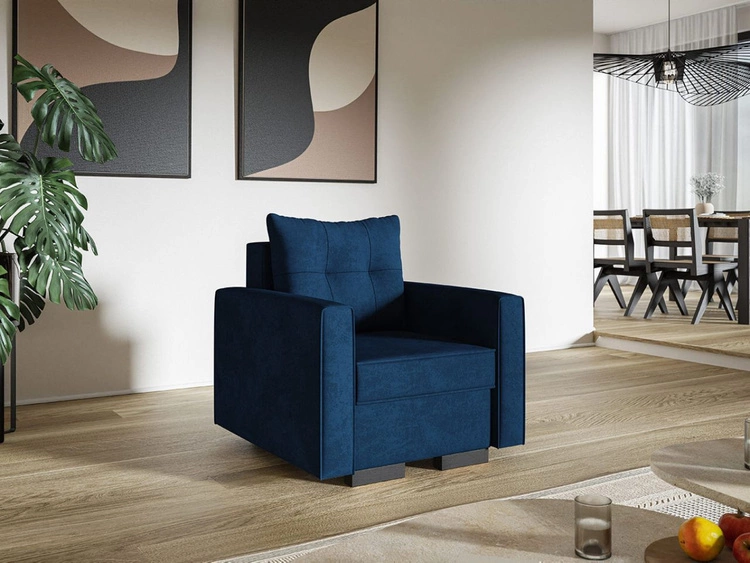 Fotel do salonu Pori granatowy