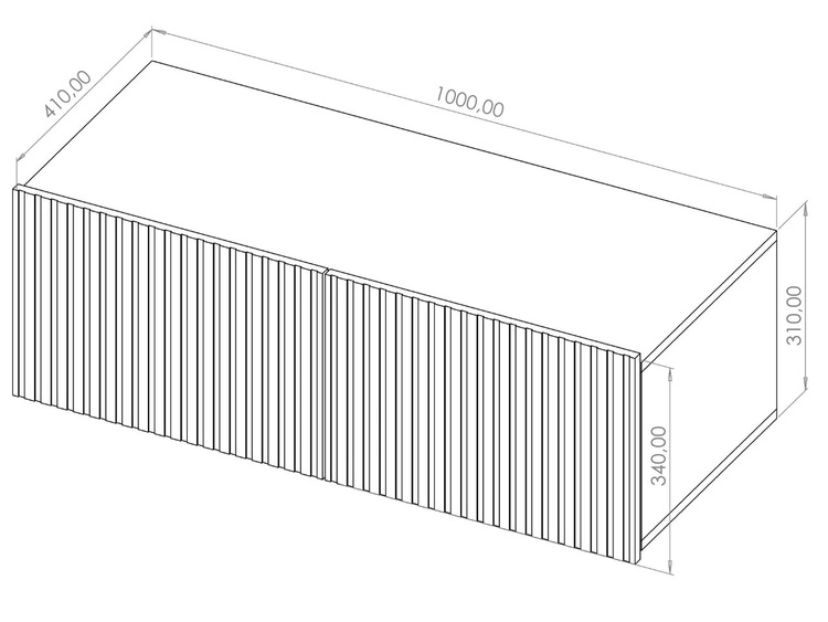 Zestaw szafek pod telewizor z drzwiczkami 200 cm Kioto Kaszmir