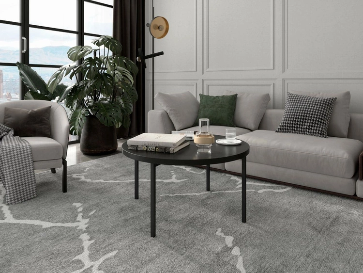 Okrągły stolik kawowy Sevilla Czarny Mat