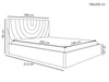 Łóżko tapicerowane z pojemnikiem i stelażem 180x200 Corti Szary
