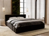 Łóżko tapicerowane z pojemnikiem i stelażem 180x200 Split Czarny