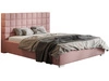 Łóżko tapicerowane z pojemnikiem i stelażem 120x200 Terra Różowe