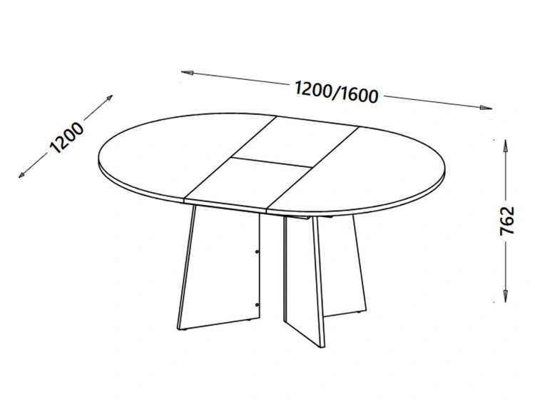 Zestaw mebli do jadalni Arelis Kaszmir, Orzech Royal