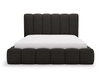 Łóżko tapicerowane z pojemnikiem i stelażem 160x200 Imperial Czarne