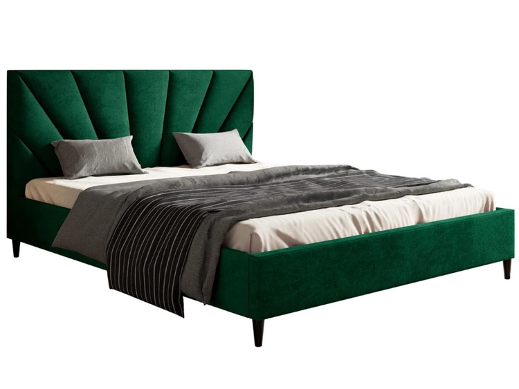 Łóżko tapicerowane ze stelażem 180x200 Fuzi zielone