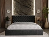 Łóżko tapicerowane z pojemnikiem i stelażem 180x200 Apollo Czarne
