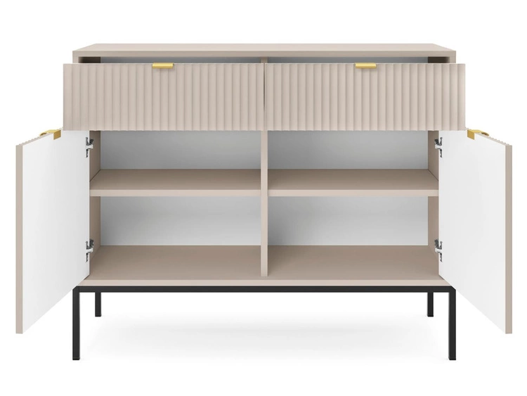 Zestaw mebli do salonu Amber Kaszmir na czarnych nogach