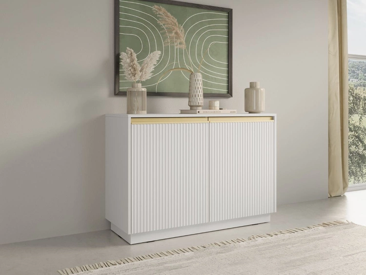 Komoda z drzwiami 104 cm Roland Biały