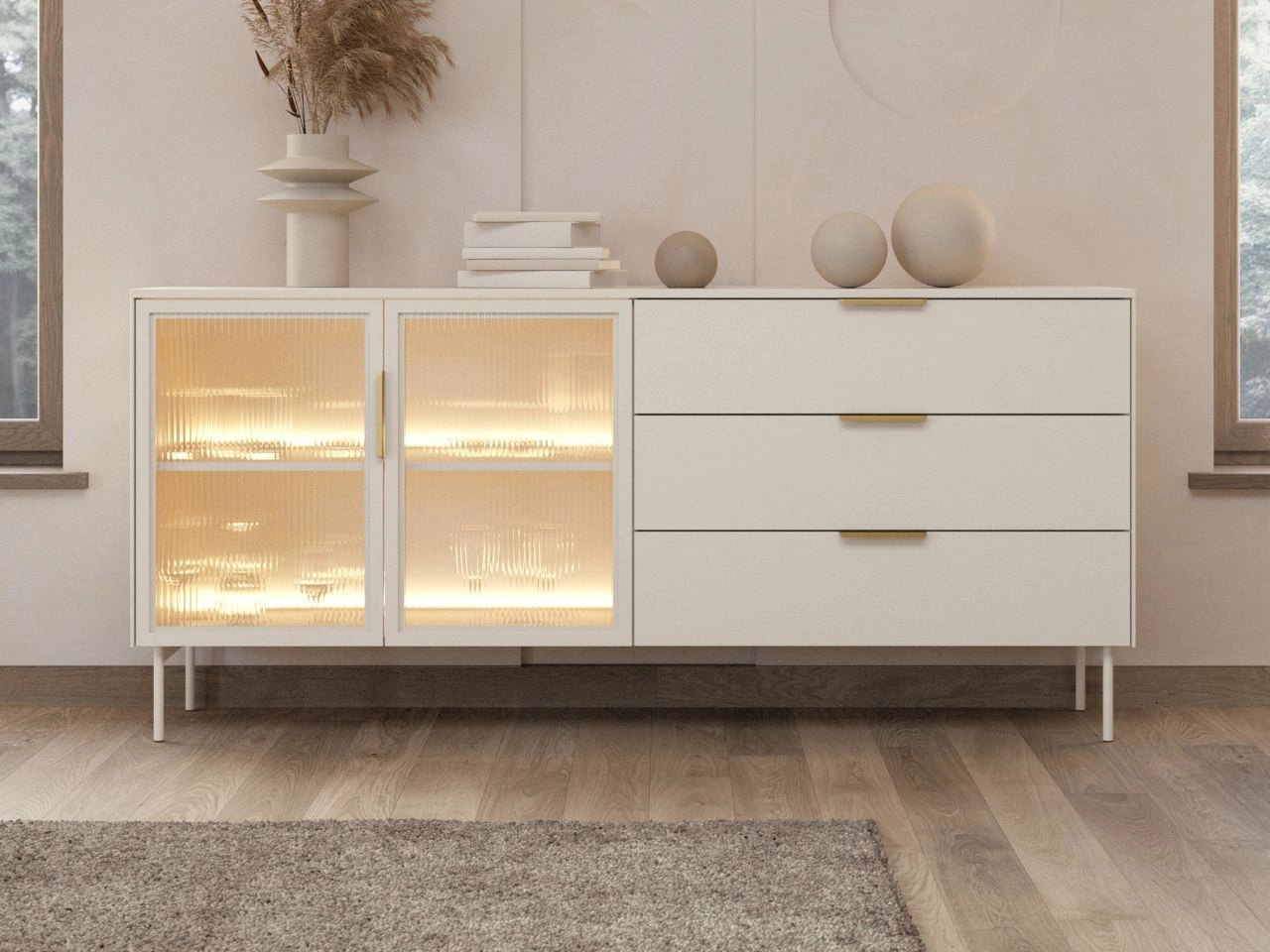 Komoda z drzwiami i szufladami Lumina Kaszmir