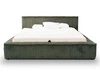 Łóżko tapicerowane z pojemnikiem i stelażem 120x200 Lago Zielone