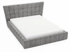 Łóżko tapicerowane z pojemnikiem i stelażem 120x200 cm Paris Szare