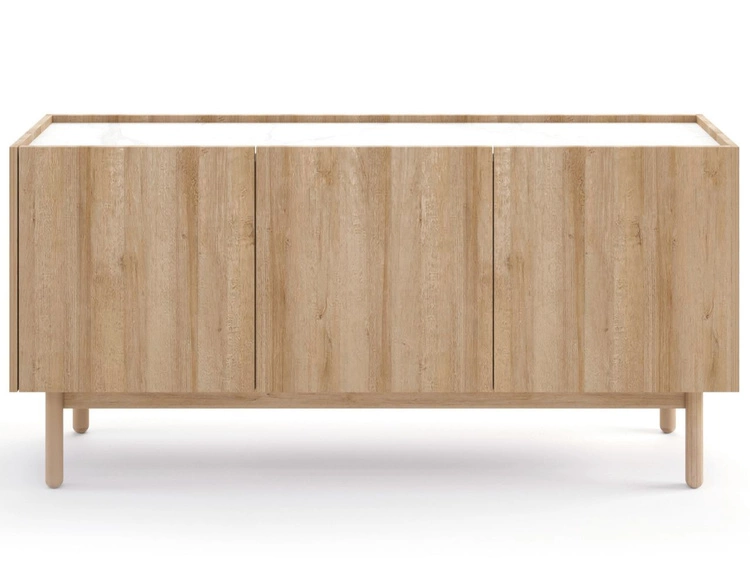 Komoda z drzwiami niska Braha Dąb Riviera