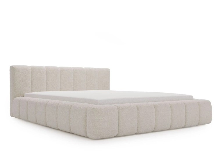 Łóżko tapicerowane z pojemnikiem i stelażem 120x200 Orio Beżowy