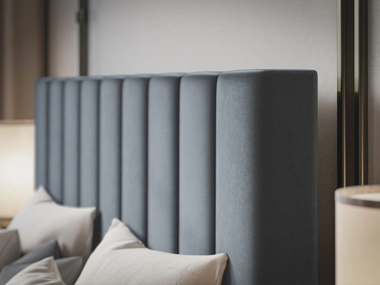 Łóżko tapicerowane ze stelażem 120x200 Snazi Zielony