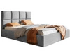 Łóżko tapicerowane z pojemnikiem i stelażem 160x200 Malo jasnoszare