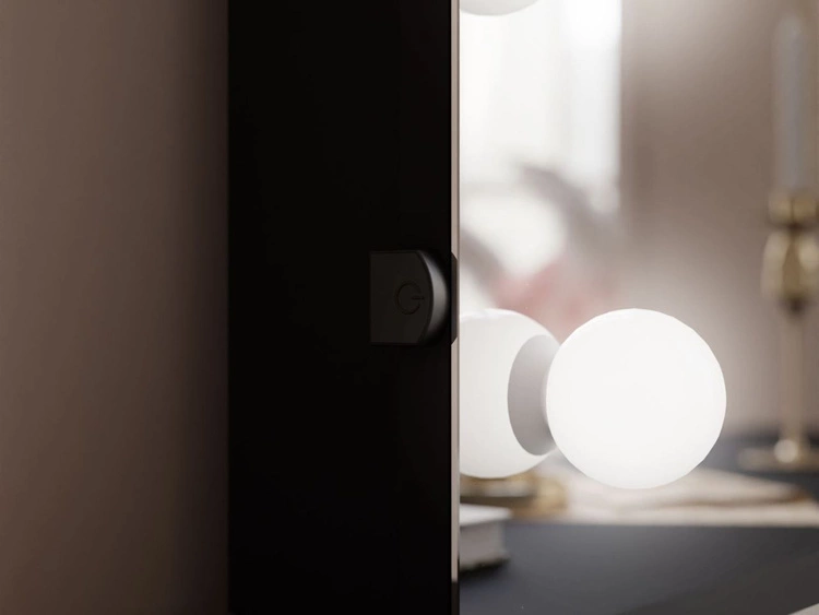 Toaletka kosmetyczna z szufladami, lustrem i oświetleniem LED Brisa czarny połysk