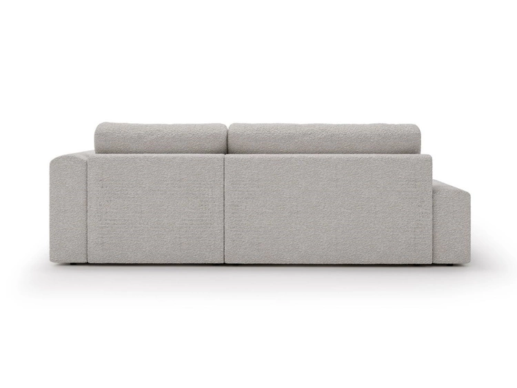 Narożnik L prawy z funkcją spania i pojemnikiem Lana Biały