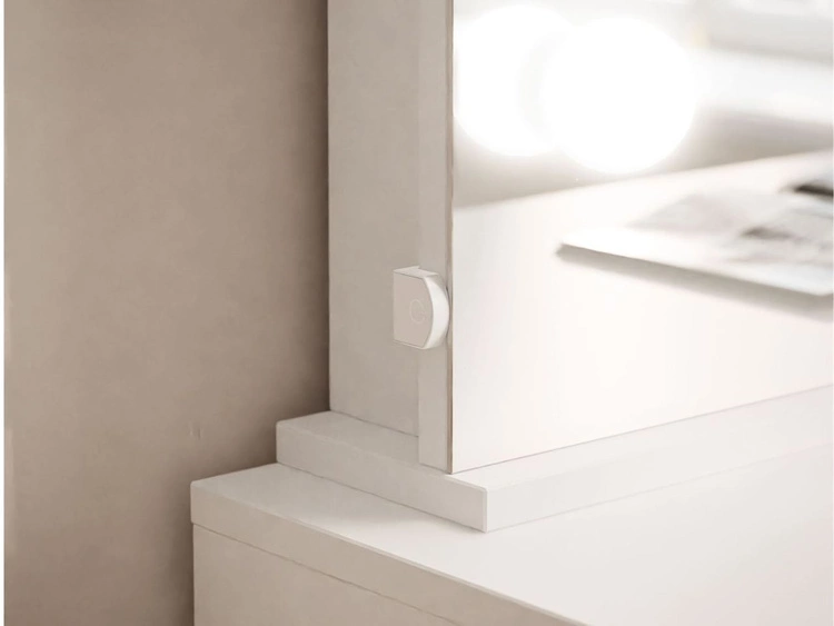 Toaletka z lustrem, szufladami i oświetleniem LED Melo Elite biały mat