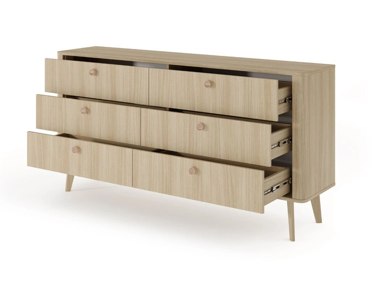 Komoda z sześcioma szufladami Bilancio Dąb Barista
