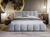 Łóżko tapicerowane bez pojemnika ze stelażem 180x200 Cloud Jasny szary