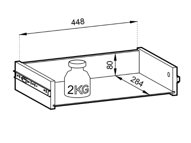 Stolik nocny z szufladą Modena Eukaliptus