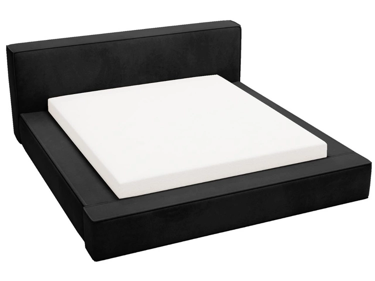 Łóżko tapicerowane z pojemnikiem i stelażem 140x200 Mali Czarne