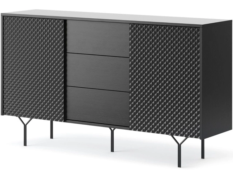 Zestaw mebli do salonu Ravi Czarny