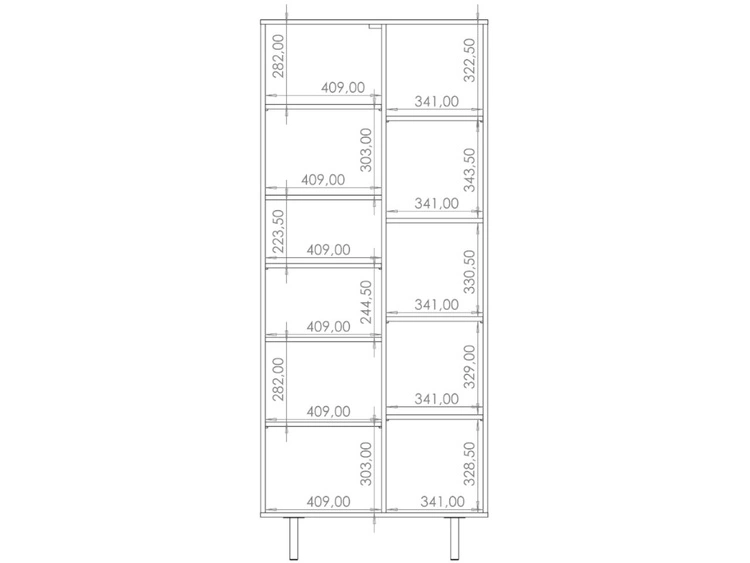 Regał z drzwiczkami Ankara Czarny