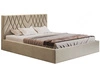 Łóżko tapicerowane z pojemnikiem i stelażem 140x200 Andri beżowy